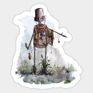 scarecrow - watercolour painting Sticker